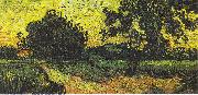 Landscape with Castle Auvers at Sunset, Vincent Van Gogh